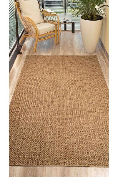 Maysh Naturel Sisal Jüt Rengi Hasır Halı Yıkanabilir Kaymaz Taban Salon Oturm...