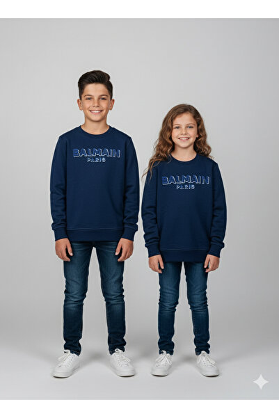 YusGos Унисекс момичета/момчета памучна блуза с обло деколте и принт (възраст...