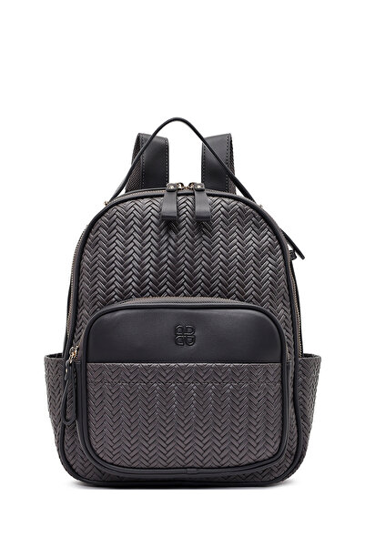 Derimod حقيبة ظهر نسائية باللون الرمادي مطبوع 25ABD285126