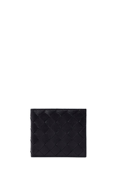 Derimod Men's Black Braided Leather Wallet 000A2D361729