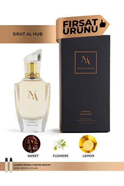 Maa Althahab Sirat Alhub EDP 75ML Şekerli Çiçeksi Unisex parfümü
