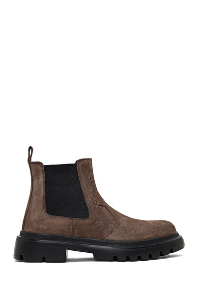 Derimod Erkek Vizon Kalın Tabanlı Süet Deri Chelsea Bot 25WFD701810