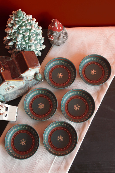 Sarkap Home 6'lı Yeşil Wishes Çerezlik Seti