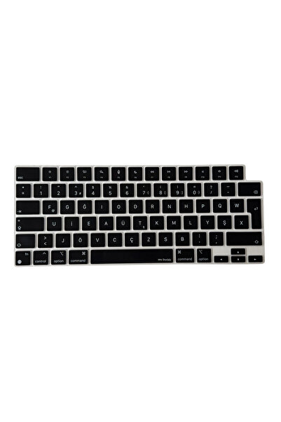 Mcstorey F Klavye MacBook Air Pro M5 M4 M3 M2 M1, Klavye Koruyucu F Standart Düzen Harf Baskılı Silikon Kılıf