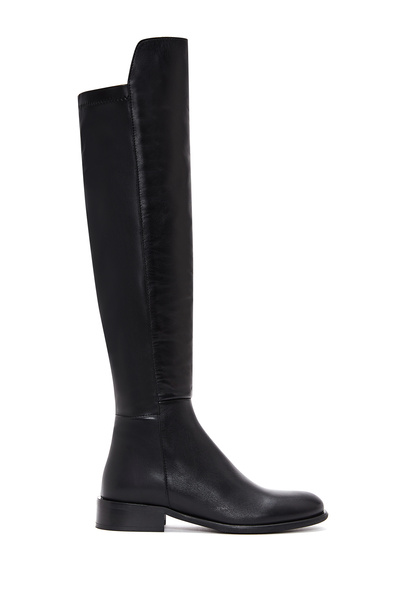 Derimod Kadın Siyah Fermuarlı Deri Çizme 25WFD280418