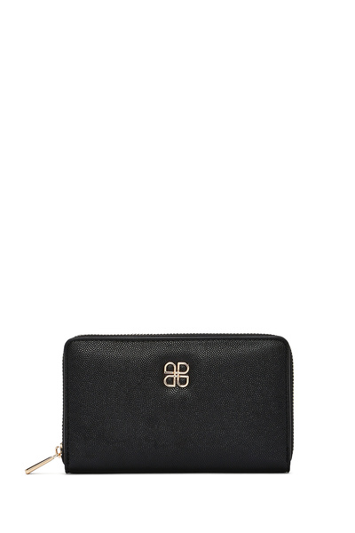 Derimod Жіночий чорний гаманець з принтом 000A2D562618