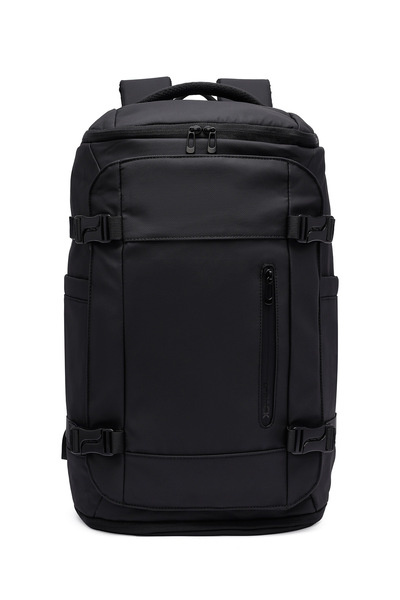 Derimod D-Pack Unisex Black Fabric Backpack 25Sbd30236F
