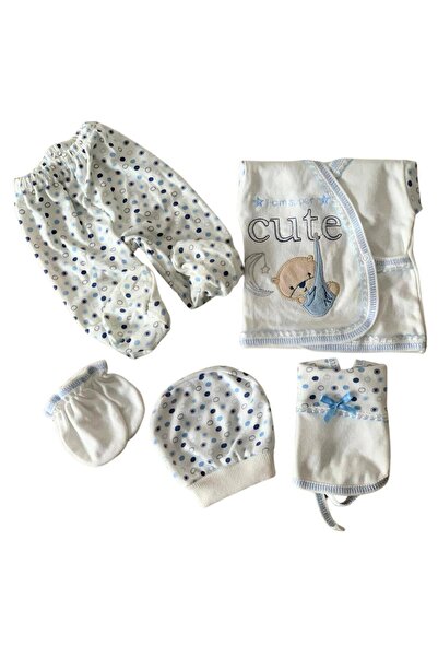 YusGos Organic 5 Piece Cute Teddy Bear Embroidered Newborn Hospital Discharge...