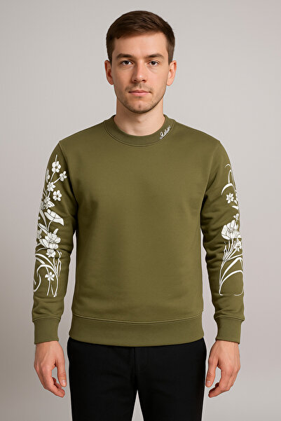 YusGos Unisex Men'S/Women's Sleeve Printed Cotton Crew Neck Sweatshirt