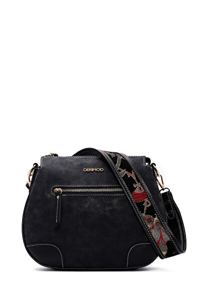 Derimod Kadın Siyah Uzun Askılı Nubuk Çapraz Çanta 25ABD2105V3