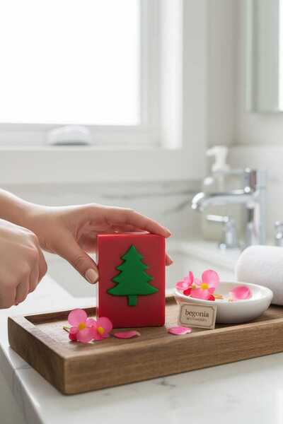 Begonia Accessories صابون ديكور مصنوع من الزيوت العشبية والخلاصات العطرية، يس...