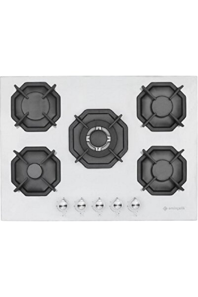 Eminçelik EC-AH 2250 BW WG70 SNG BEYAZ 70 CM ANKASTRE GÖMMELİ OCAK WOKLU