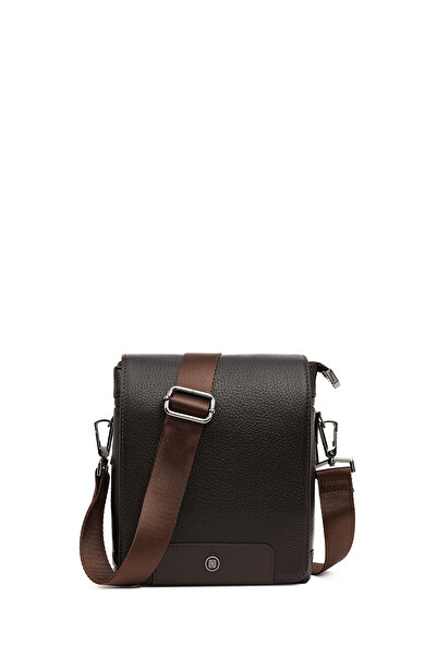 Derimod Erkek Kahverengi Deri Postacı Çantası 21SBD3101FT