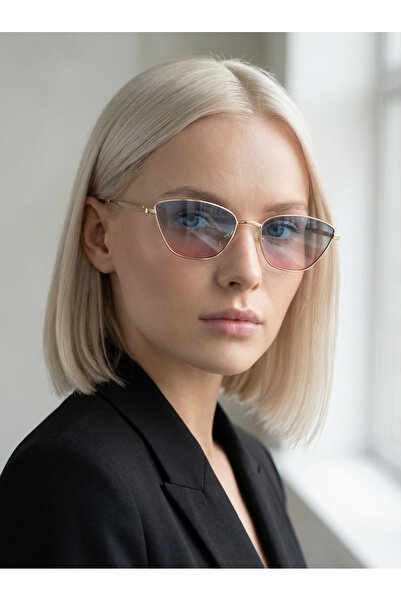 Mazzy Vintage Cat Eye Gradient Colorful Glass Women's Sunglasses