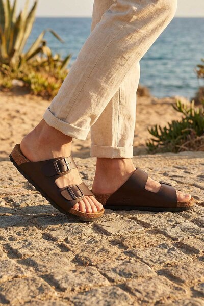 Paleng Δερμάτινες ανδρικές παντόφλες στρώματος μανιταριού