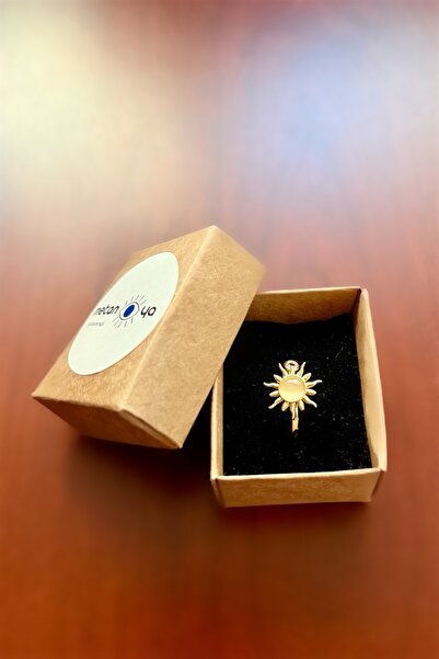 Metanoyaco Rahatlatıcı Anksiyete Yüzüğü (Dönen detaylı, ayarlanabilir. Kutuyla Gönderilir) Altın Renk