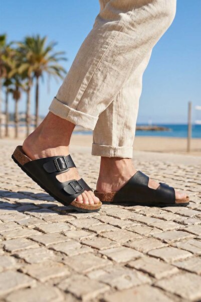 Paleng Δερμάτινες ανδρικές παντόφλες στρώματος μανιταριού