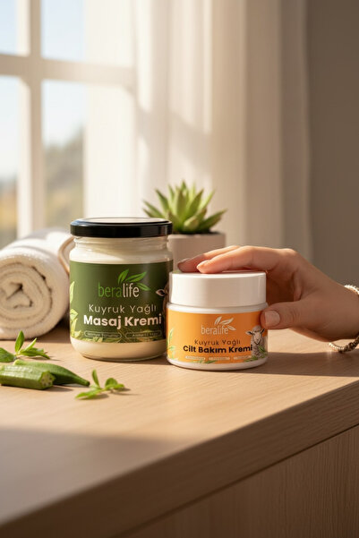 BERALİFE KUYRUK YAĞLI CİLT BAKIM KREMİ 50 ML + KUYRUK YAĞLI MASAJ KREMİ 210 ML