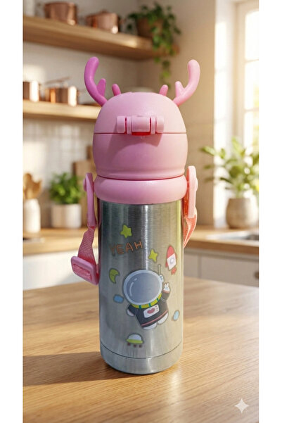 Elista Çocuk Matara Suluk Geyik Figürlü Paslanmaz Çelik 500ml