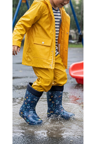 Hızlı Al Cizme de zăpadă și ploaie din lână pentru băieți (model RAKETĂ)