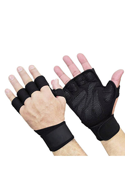 Generic قفازات رفع الأثقال، جيدة التهوية مع أربطة معصم مدمجة للرجال والنساء