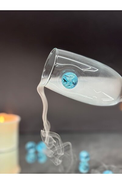 KirLiNova كأس كوكتيل فسفوري (كوب ماء/كأس كوكتيل) سعة 190 مل (عبوة من قطعتين)