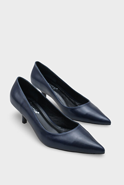 Capone Outfitters Veronica Mid-Heeled Pointed Toe Genuine Leather Lining Wome...