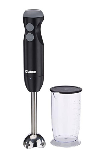 Nadeco خلاط يدوي 2 في 1 مع كوب من نادكو، 400 واط، 700 مل، لون اسود NC-402HB