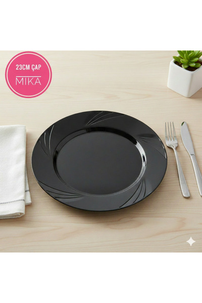 Ta-Fu Global MİKA RENKLİ TABAK 6'LI 24CM ÇAP