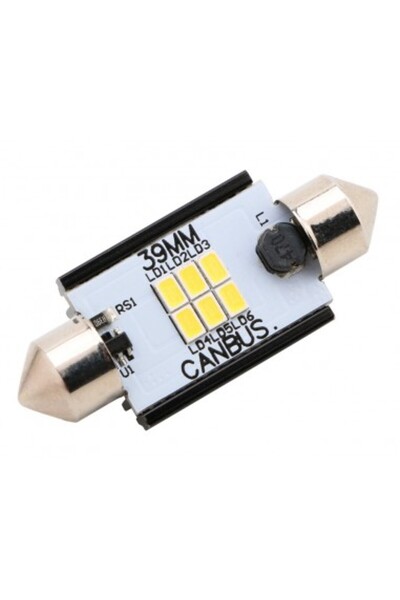 Xenon Bright Bec auto cu LED-uri 39mm Canbus 6 SMD 3020 fără polaritate – BTL...