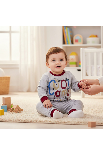 N@zence Cool Camp Baby Pajama Set - Cotton 2-Piece Long Sleeve Set