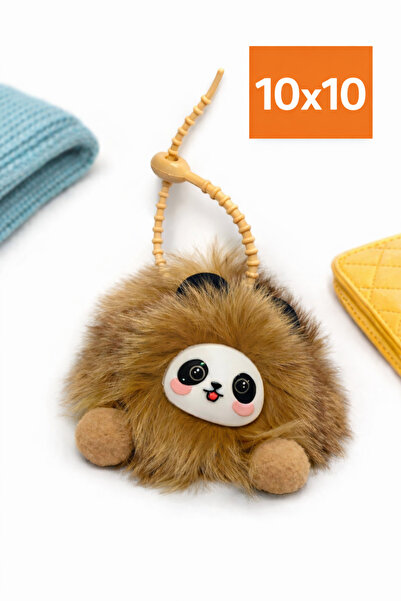 KM Soft Furry Car and Bag Ornament with Cute Facial Expression - Keychain 10X...