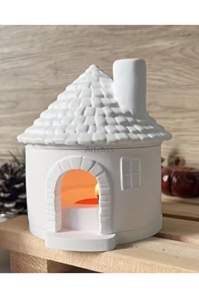 Arteliss Bacalı Mum Evi | Dekoratif Tasarım Tealight Mumluk Işık Ev | Minimal...