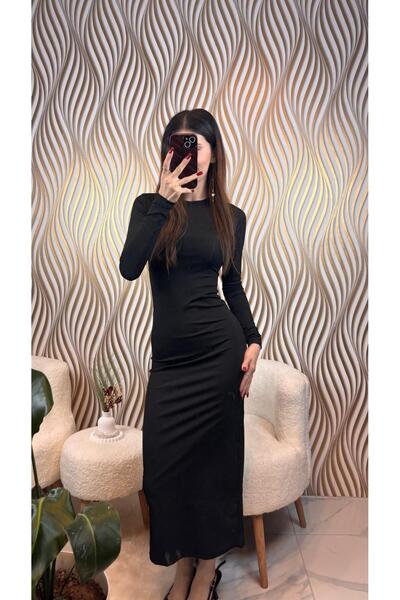 Mon Astre Bisiklet Yaka Uzun Elbise