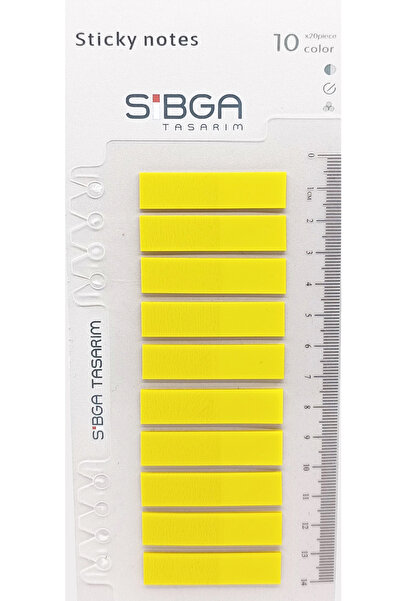 sibga tasarım Semn de carte transparent galben Post-it Semn de carte din plas...