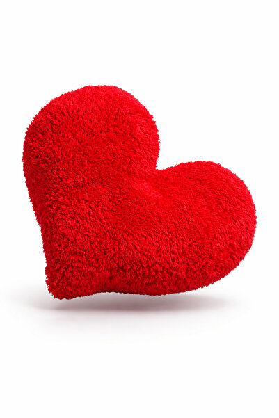 happyteks Pernă de pluș cu inimă roșie
