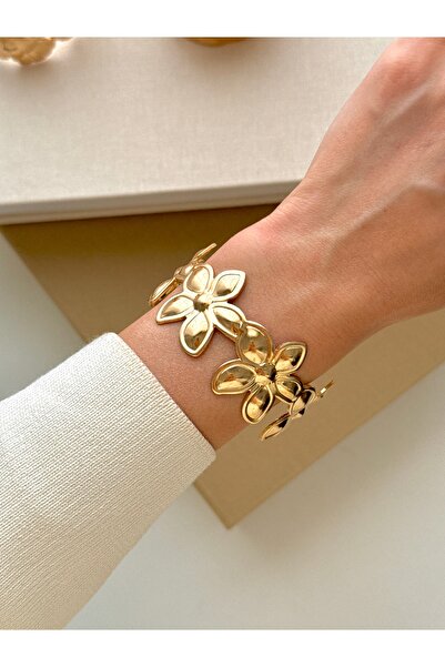 YOUES JEWELRY Çelik Kalın Kelepçe Bilezik Ayarlanabilir Kadın Erkek Unisex