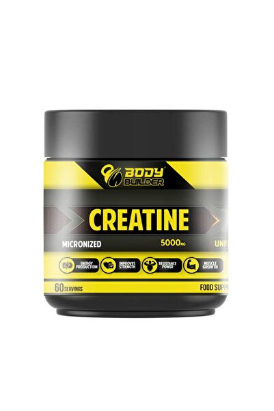 Body Builder مسحوق الكرياتين أحادي الهيدرات، 60 جرعة، بدون نكهة، 5 جرام من الكرياتين أحادي الهيدرات عالي النقاء