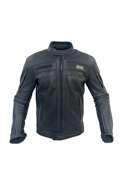 Forte GT 2002000   معطف دراجة نارية موسمي من الجلد بالكامل من Anatolia مقاس M باللون الأسود