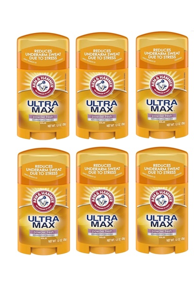 Arm&Hammer مزيل عرق آرم هامر ألترا ماكس بودر، 28غرام، عبوة من 6 قطع، عرض الجمعة الصفراء