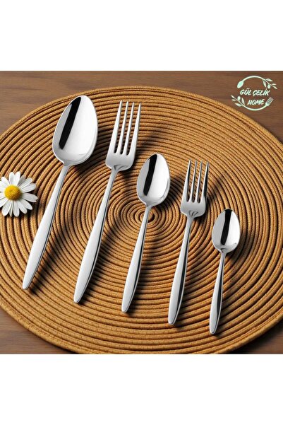 KAVEH Çatal Kaşık Seti 60 Parça 12 Kişilik Sivri Model 18/0 Kalite