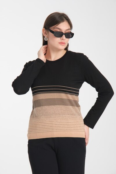 Moda Days Women's V-Neck Batwing Sleeve Knitwear Blouse Standard Size