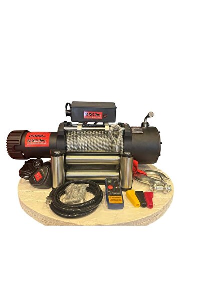 MXO VİNÇ P. 25000 LB 12V ÇELİK HALATLI TAMBUR 28mt - 12mm