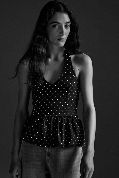 H&M Peplum halterneck top