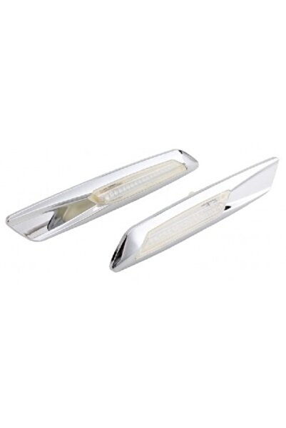 Xenon Bright Set de 2 semnalizatoare LED cromate pentru aripi BMW F10, E60, E61, E90, E91, E81, E82, E88