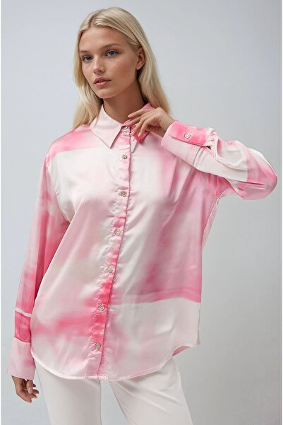 Lijuri Pembe Geçişli Saten Gömlek 3439 R10-B-K4