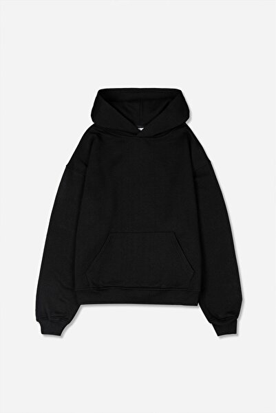 No Future Siyah Basic Erkek Kapşonlu Hoodie TH1010SY