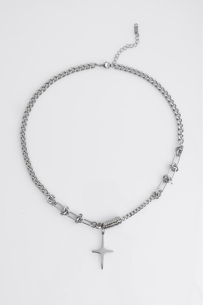 Crupt Studio 316L Çelik Northline Kuzey Yıldızı Erkek Kolye