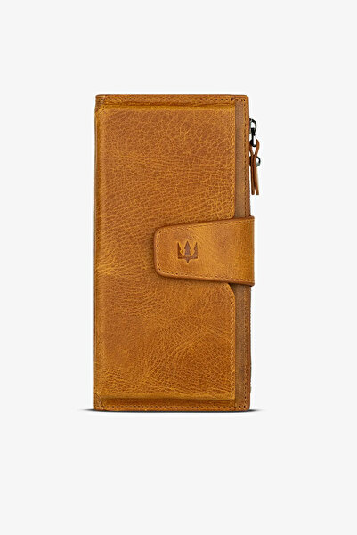 Getto Deri Zoe Telefon Hazneli Hakiki Deri Kişiye Özel İsim Baskılı Cüzdan