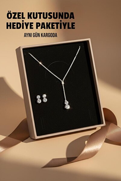 BEREN KILIÇ مجموعة مجوهرات من حجر الكريستال من يونيس، مجموعة هدايا من قلادة و...